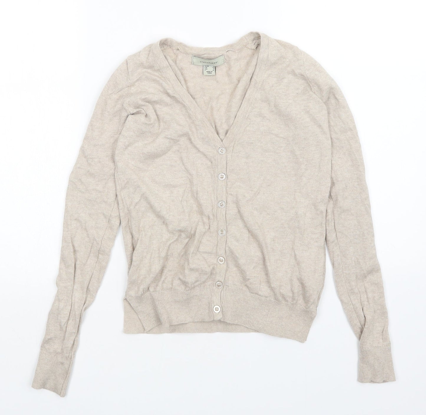 Womens UK Size 4 Atmosphere Beige Cardigan Jumper