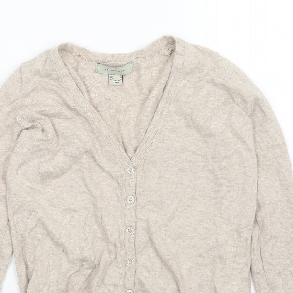 Womens UK Size 4 Atmosphere Beige Cardigan Jumper