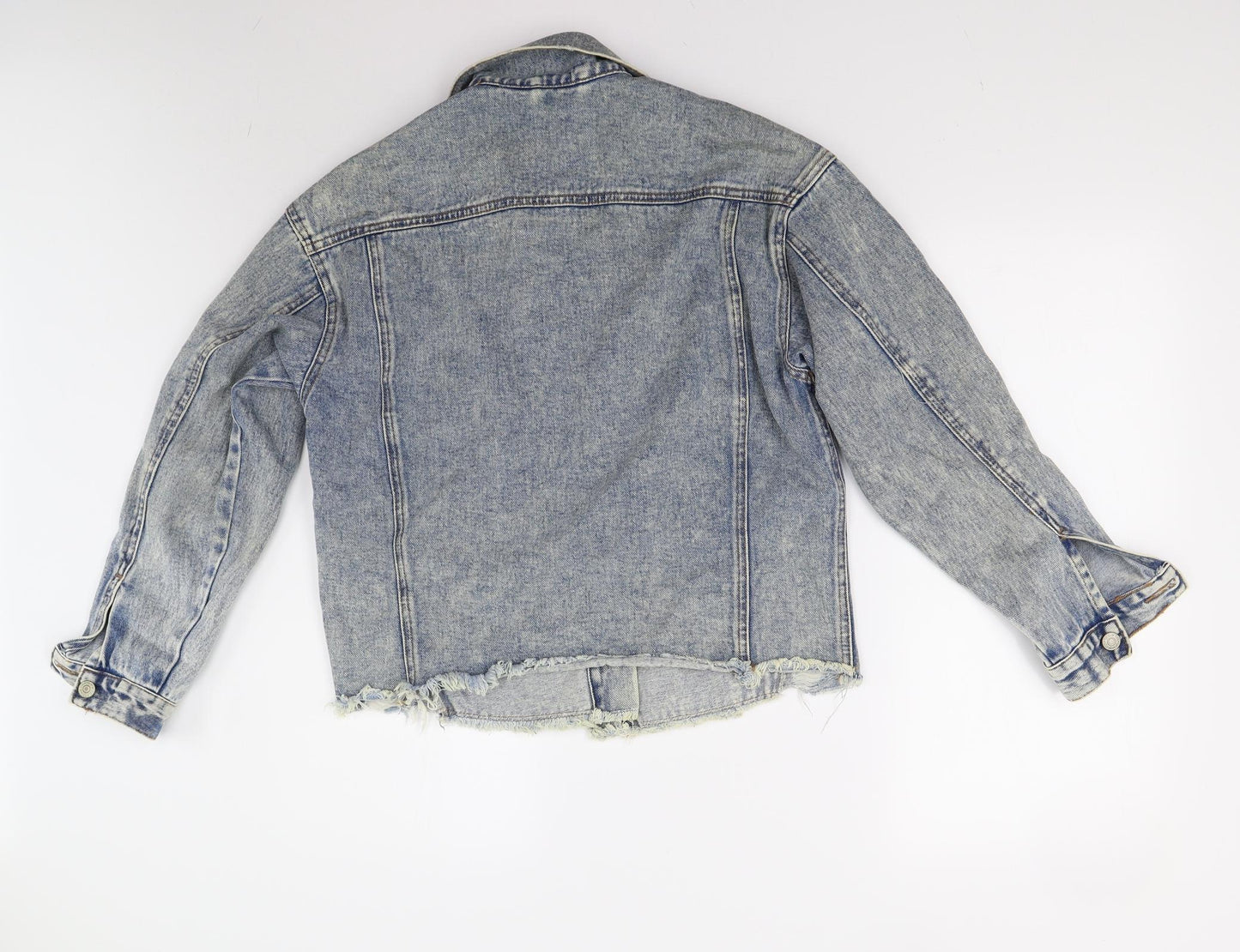 Primark Womens Blue  Denim Jacket  Size 8  - Distressed