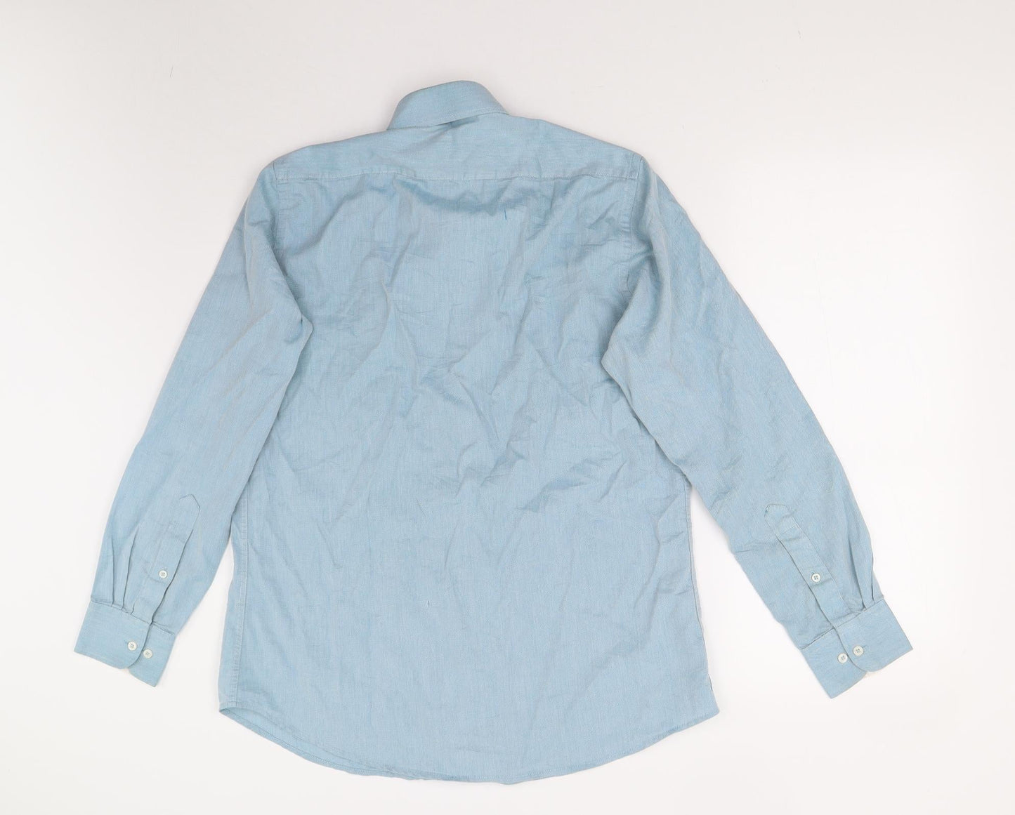 West Street Mens Blue    Button-Up Size 15.5