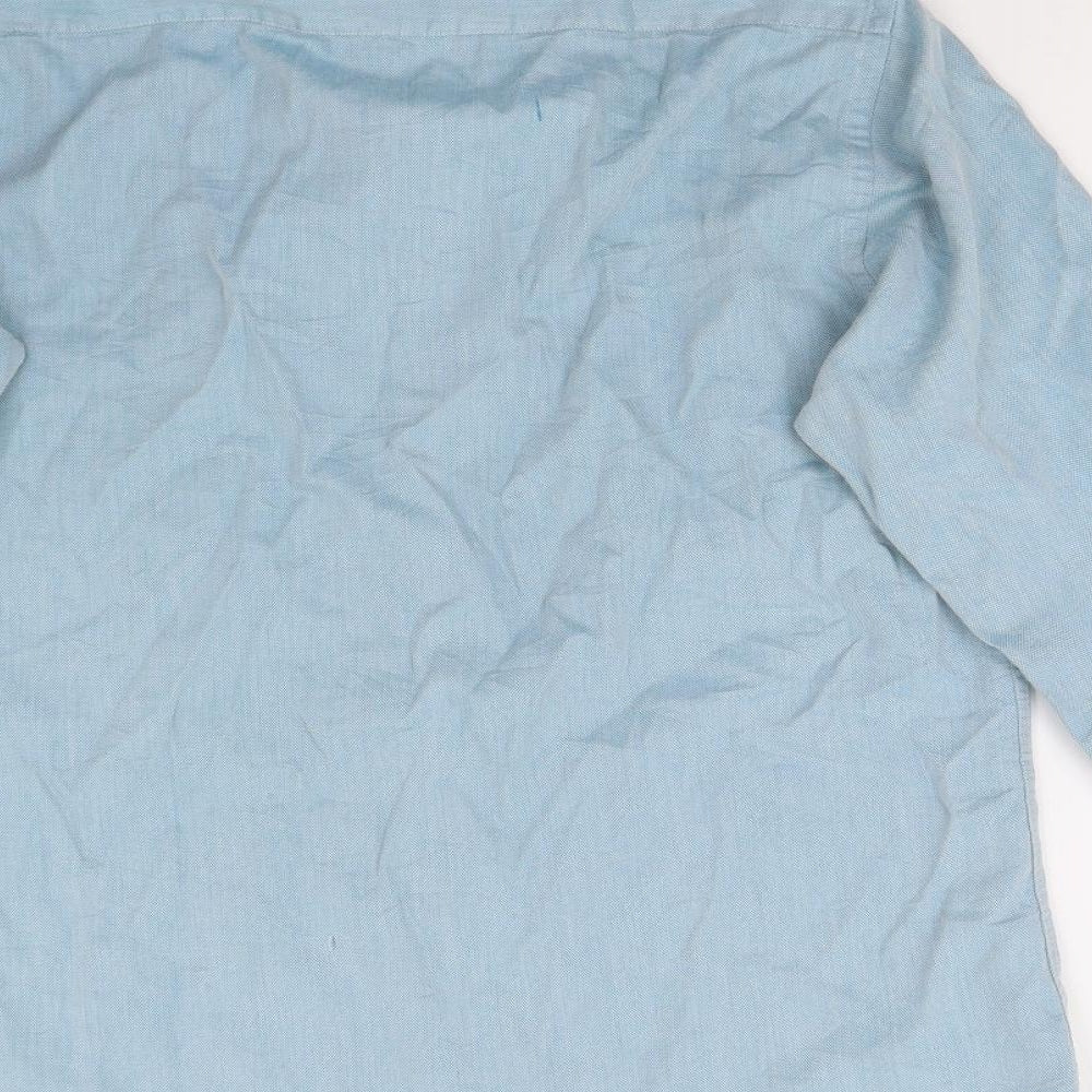 West Street Mens Blue    Button-Up Size 15.5