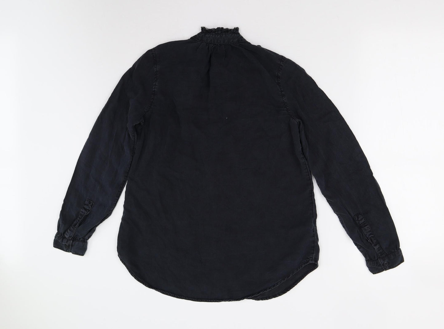 Womens UK Size S Gap Black Basic Button-Up