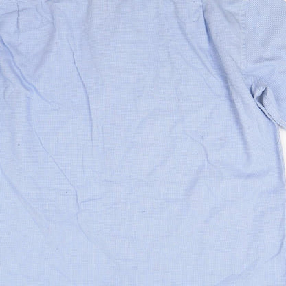 Primark Mens Blue Check   Button-Up Size 16