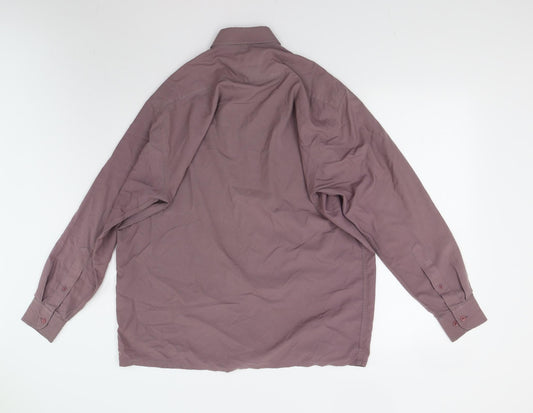 Mens UK Size 40 Martino Purple  Button-Up Long Sleeve Casual Shirt