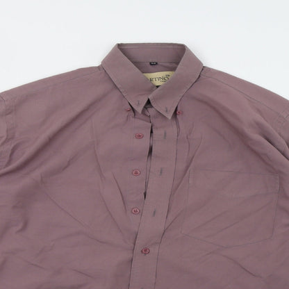 Mens UK Size 40 Martino Purple  Button-Up Long Sleeve Casual Shirt