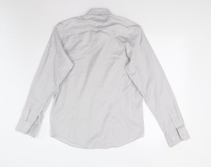 Taylor & Wright Mens Grey    Button-Up Size 15.5