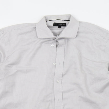 Taylor & Wright Mens Grey    Button-Up Size 15.5