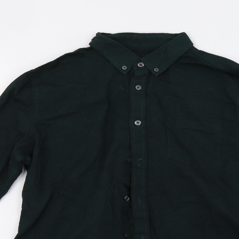 Mens UK Size M Burton Green  Button-Up Long Sleeve Casual Shirt