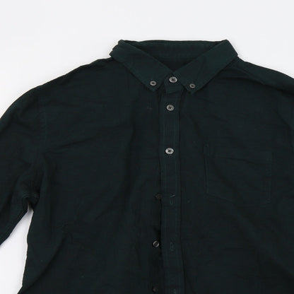 Mens UK Size M Burton Green  Button-Up Long Sleeve Casual Shirt