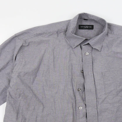 Russell Collection Mens Grey    Button-Up Size 15.5
