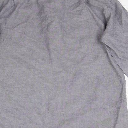 Russell Collection Mens Grey    Button-Up Size 15.5