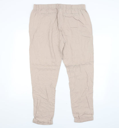 Womens UK Size 16 M&S Regular Fit  Brown Trousers