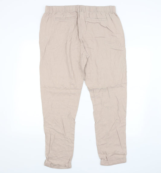 Womens UK Size 16 M&S Regular Fit  Brown Trousers