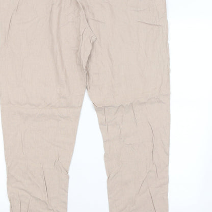 Womens UK Size 16 M&S Regular Fit  Brown Trousers