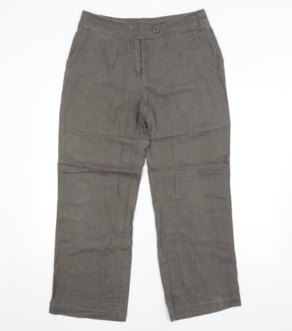 Prima Q Womens Grey   Trousers  Size 14 L28 in