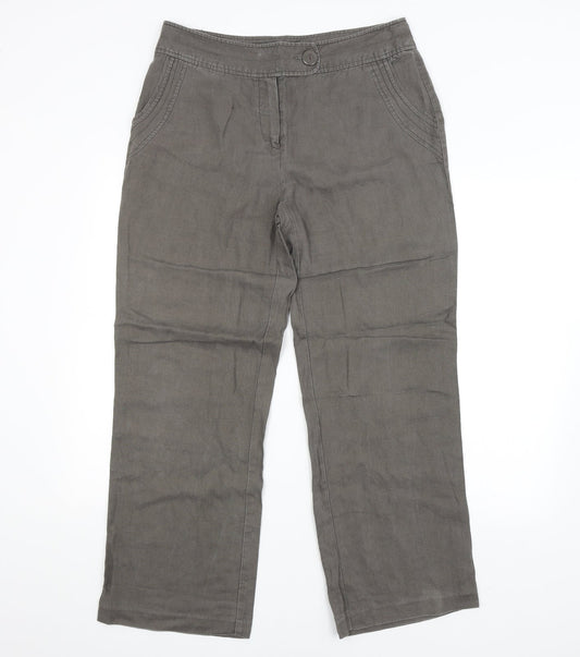 Prima Q Womens Grey   Trousers  Size 14 L28 in