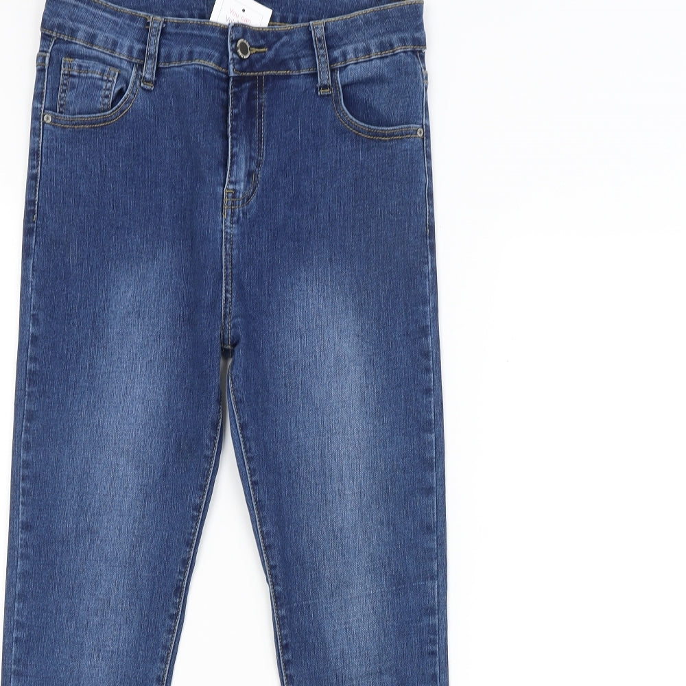 CHIC BONBON Womens Black   Straight Jeans Size 12 L26 in