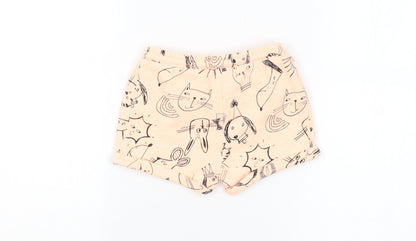 NEXT Girls Orange Animal Print  Cropped Leggings Size 12-18 Months