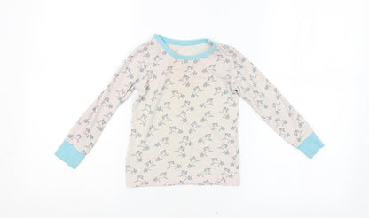LILY & DAN Girls Multicoloured Animal Print   Pyjama Top Size 3-4 Years