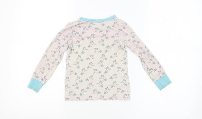 LILY & DAN Girls Multicoloured Animal Print   Pyjama Top Size 3-4 Years
