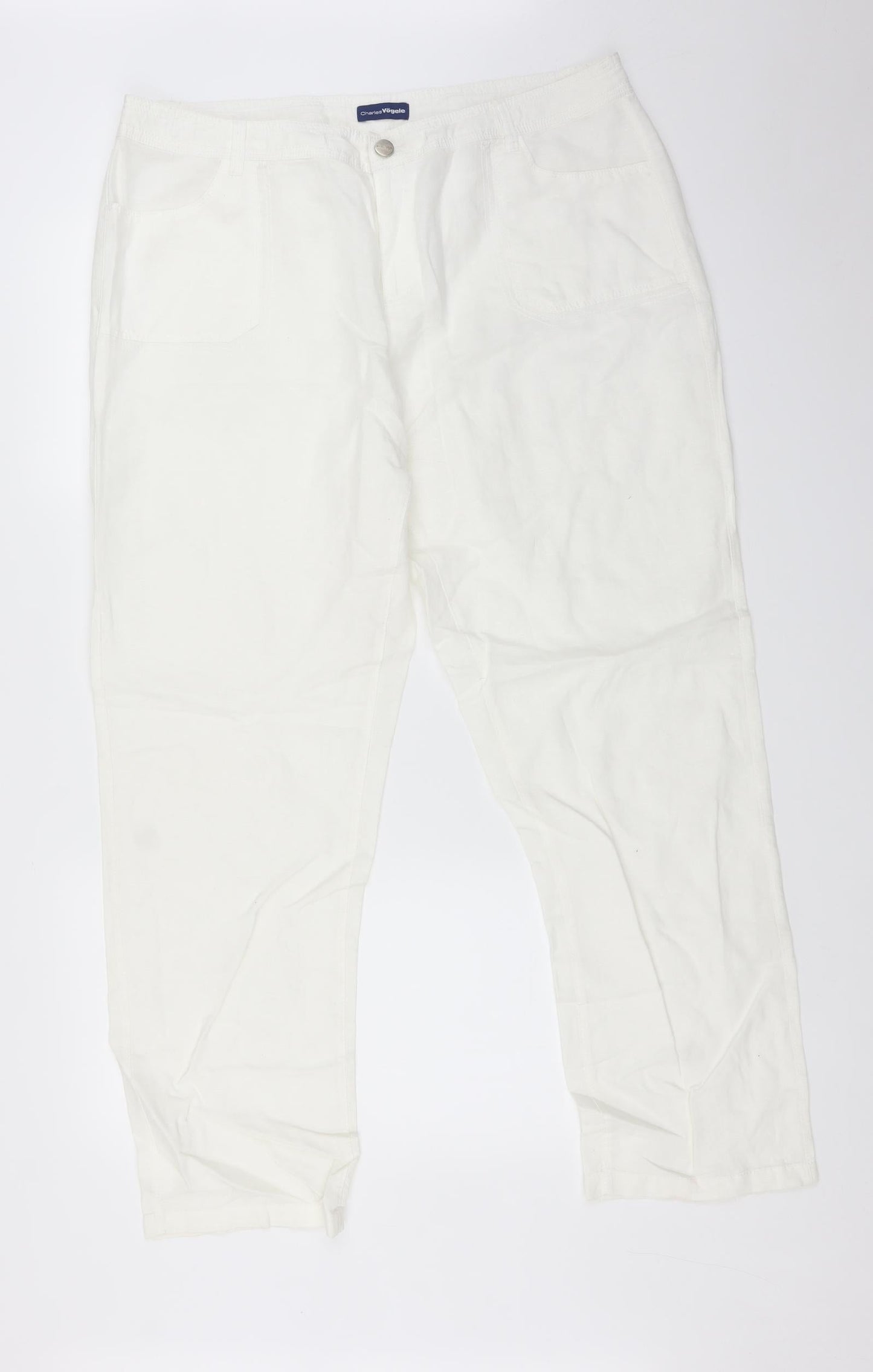 Charles Vogele Womens White   Trousers  Size 48 L28 in