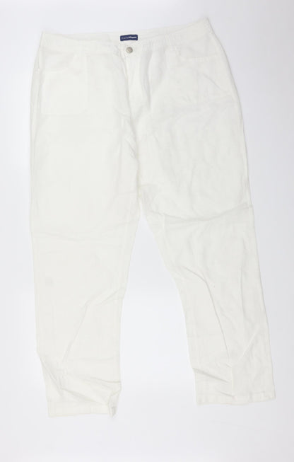 Charles Vogele Womens White   Trousers  Size 48 L28 in
