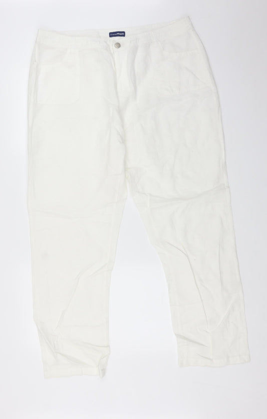 Charles Vogele Womens White   Trousers  Size 48 L28 in