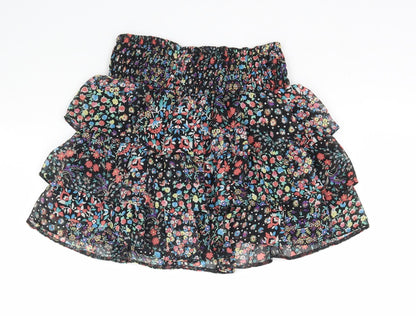 New Look Womens Multicoloured Floral  A-Line Skirt Size 8