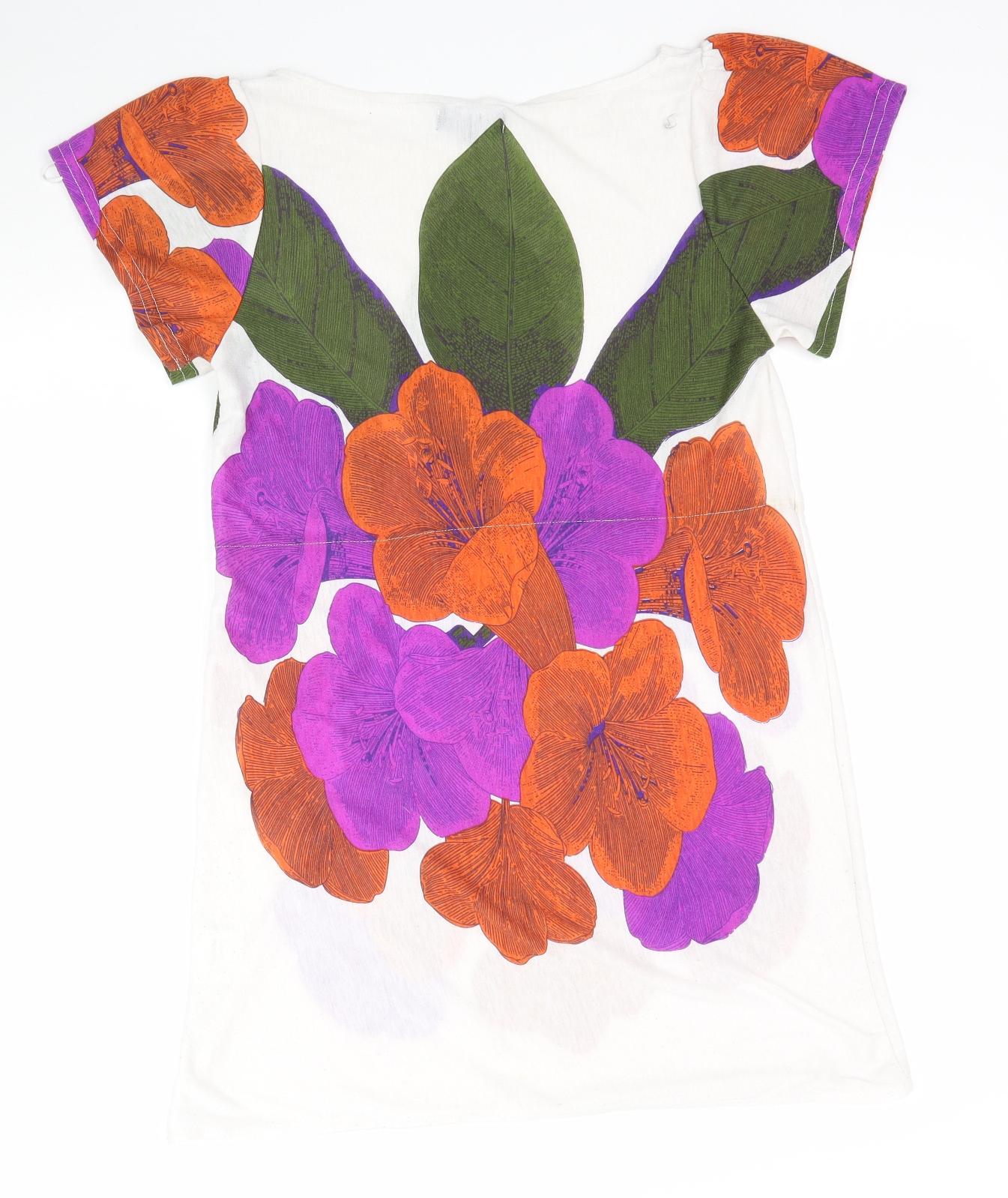 Dalls Womens Multicoloured Floral  Basic T-Shirt Size 8  - Long T-shirt/Dress
