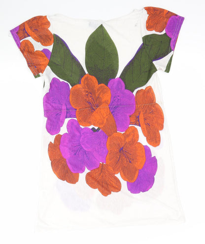Dalls Womens Multicoloured Floral  Basic T-Shirt Size 8  - Long T-shirt/Dress
