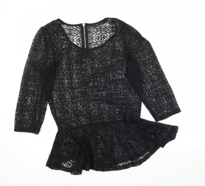 Womens UK Size 6 NEXT Black Basic Blouse