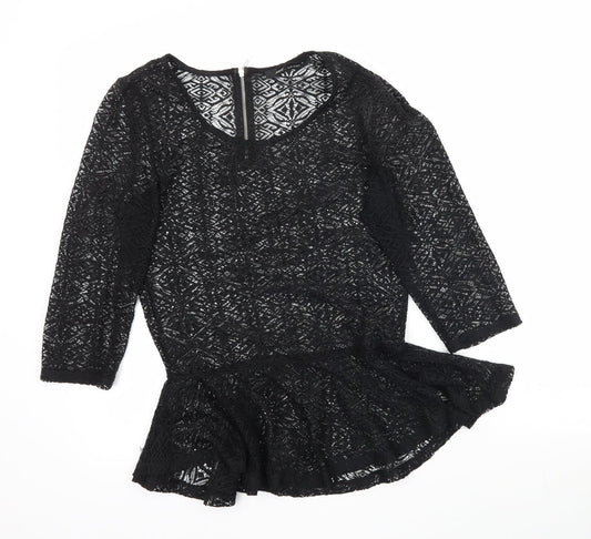 Womens UK Size 6 NEXT Black Basic Blouse