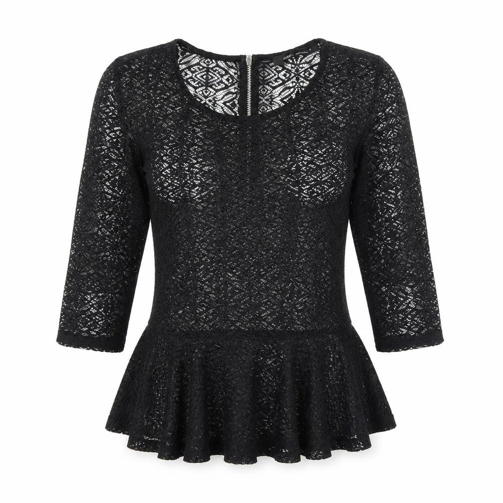 Womens UK Size 6 NEXT Black Basic Blouse