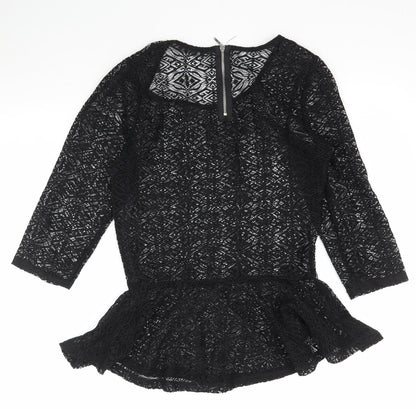 Womens UK Size 6 NEXT Black Basic Blouse
