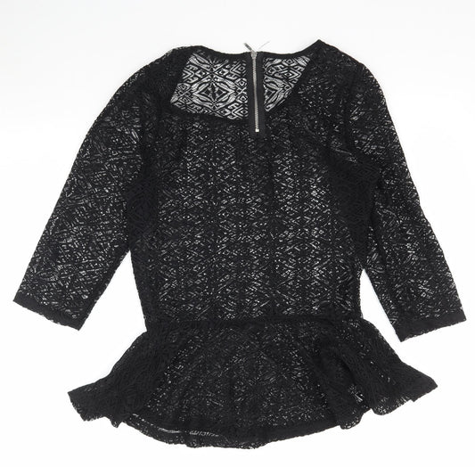 Womens UK Size 6 NEXT Black Basic Blouse