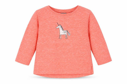 Next Girls Orange   Basic T-Shirt Size 6-9 Months  - Unicorn
