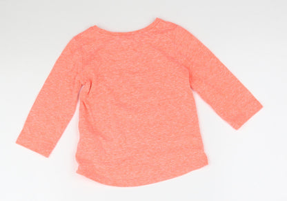 NEXT Girls Orange   Basic T-Shirt Size 6-9 Months  - Unicorn