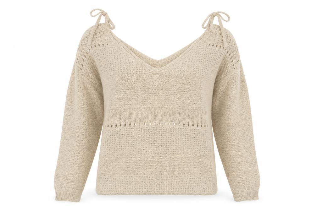 Primark Womens Beige  Knit Pullover Jumper Size S  - Wide