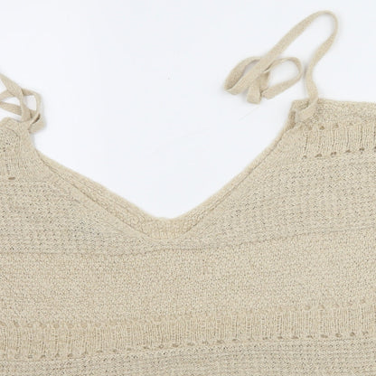 Primark Womens Beige  Knit Pullover Jumper Size S  - Wide