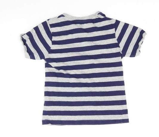 Hullabaloo Boys Multicoloured Striped  Basic T-Shirt Size 7-8 Years