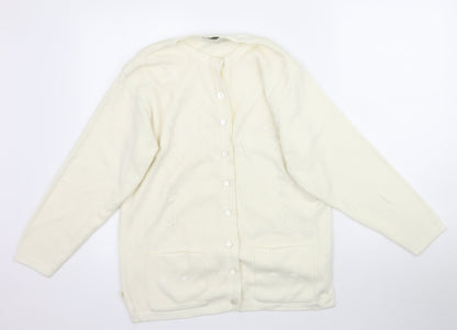 MISSLEY Womens Ivory  Knit Cardigan Jumper Size S