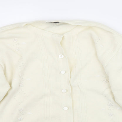 MISSLEY Womens Ivory  Knit Cardigan Jumper Size S