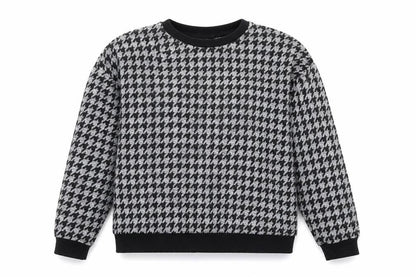 New Look Womens Grey Houndstooth  Pullover Jumper Size M