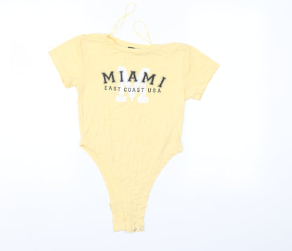 Select Womens Yellow   Bodysuit One-Piece Size S
