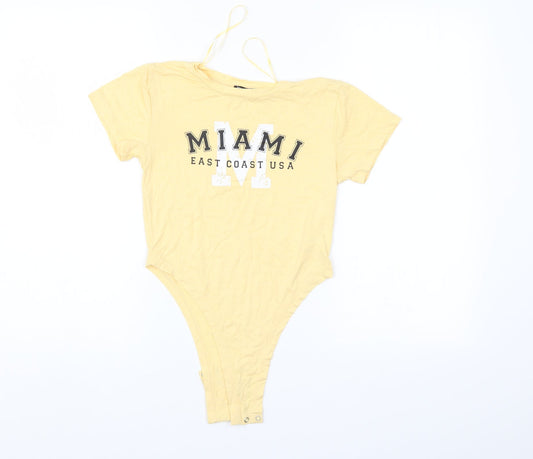Select Womens Yellow   Bodysuit One-Piece Size S