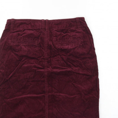 Indego Womens Purple  Corduroy A-Line Skirt Size 8