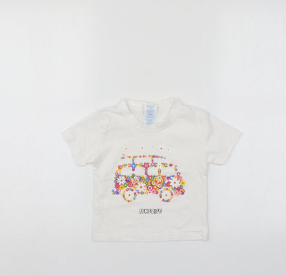 JHK Girls White   Basic T-Shirt Size 18-24 Months