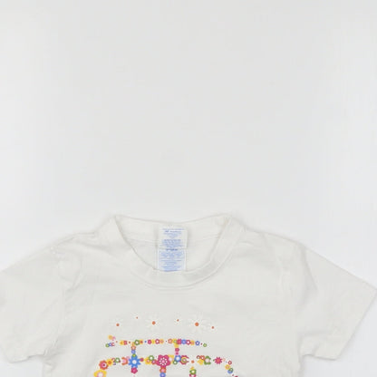 JHK Girls White   Basic T-Shirt Size 18-24 Months