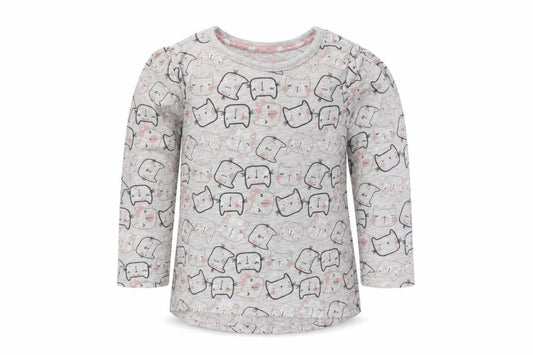 Front view of Tu girls’ multicoloured jumper, size 9-12, months