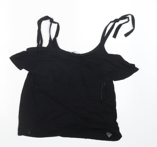 George Womens Black   Basic T-Shirt Size 10